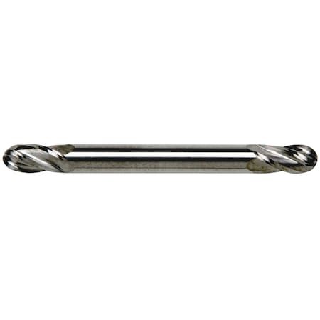 Gs Tooling 1/2" Diameter x 1/2" Shank 4-Flute Stub Length Double End Ball Nose Blue Series Carbide End Mills 101378